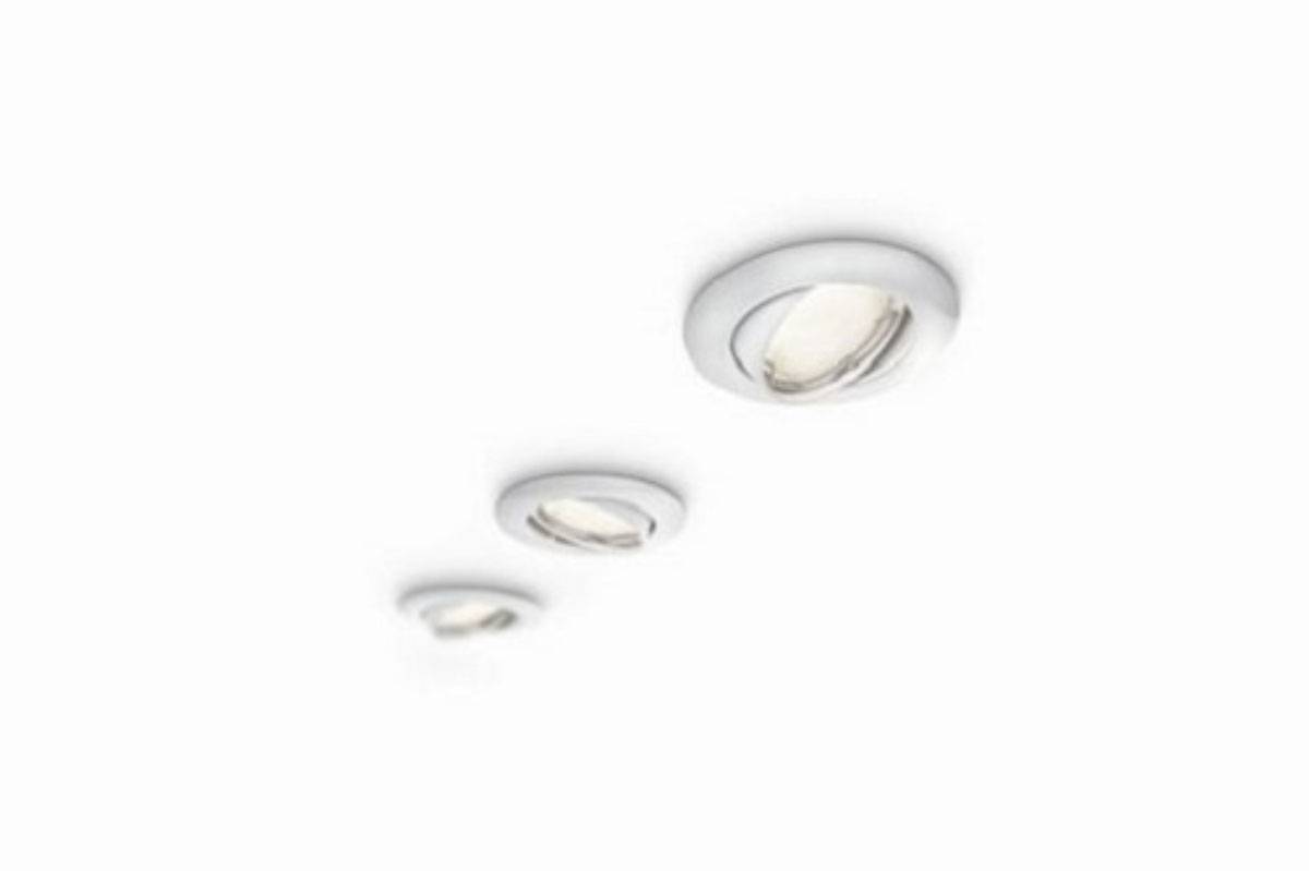 Philips Einbauspot 3er Set Spot Deckenstrahler Energiespar Weiss