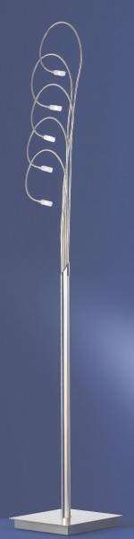 B-Leuchten Standleuchte Spirit Stehlampe 5x 12V Halogen GY6,35 Chrom Nickel matt