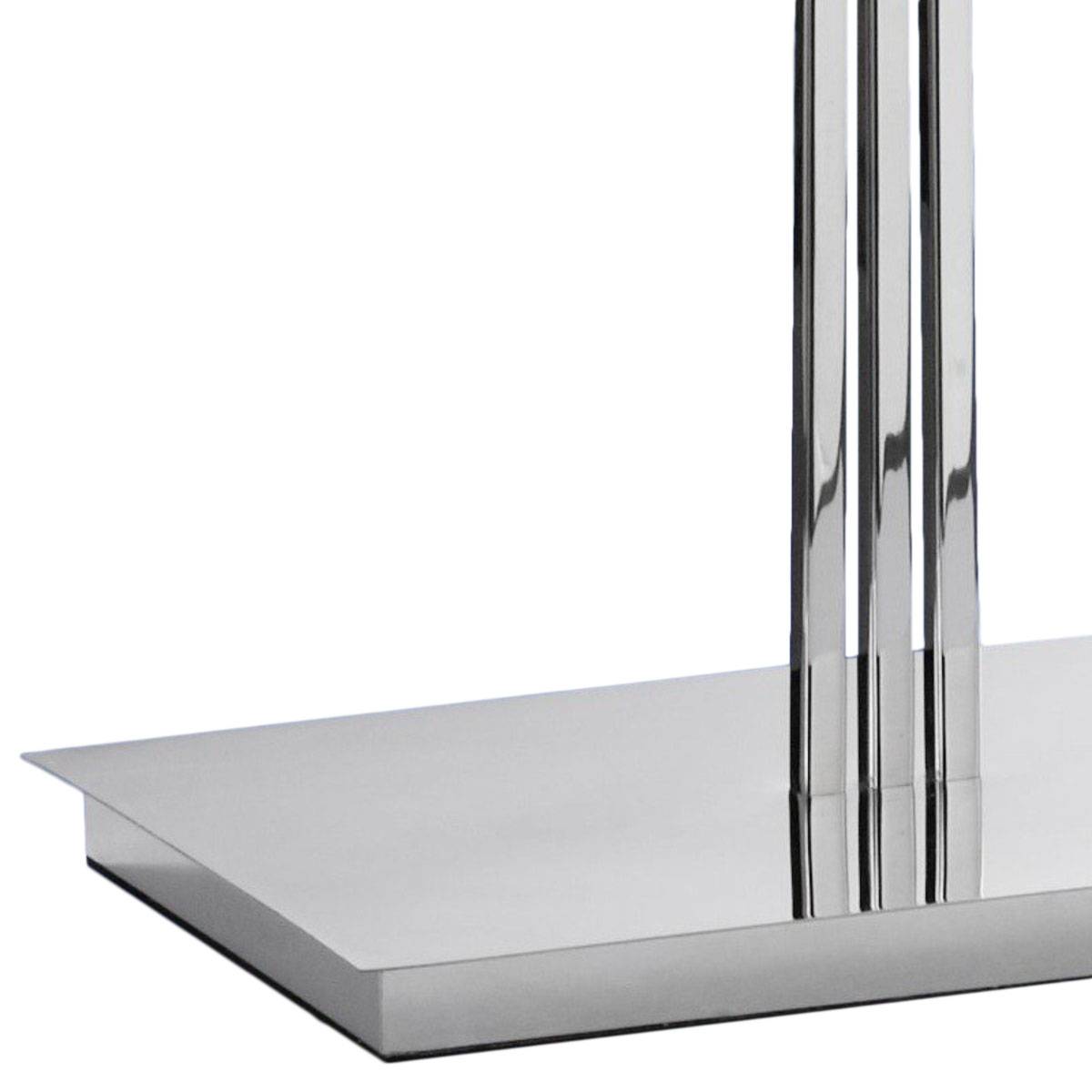 Deutsche Halogen Stehleuchte Chrom Fußdimmer 3xG4 max. je 20W Kristallglas 140cm