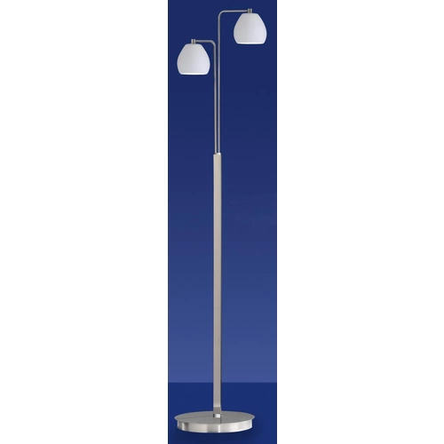 Stand-/Stehleuchte 2xG9 Halogen je 40W/230V Nickel matt Fußdimmer 40x135cm Stand-/Stehleuchte 2xG9 Halogen je 40W/230V Nickel matt Fußdimmer 40x135cm