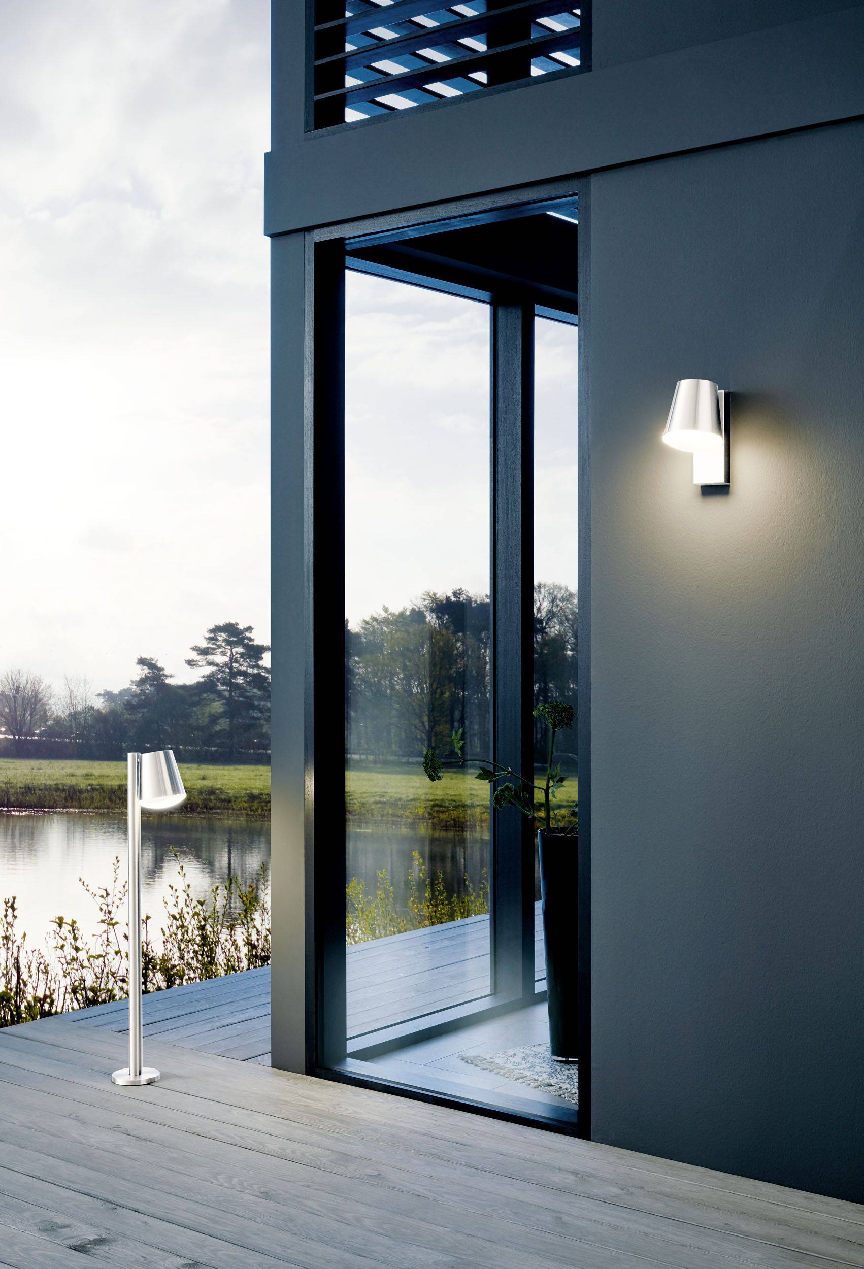 Eglo Edelstahl Wegeleuchte Außenleuchte Standleuchte E27 Höhe 96,5cm IP44