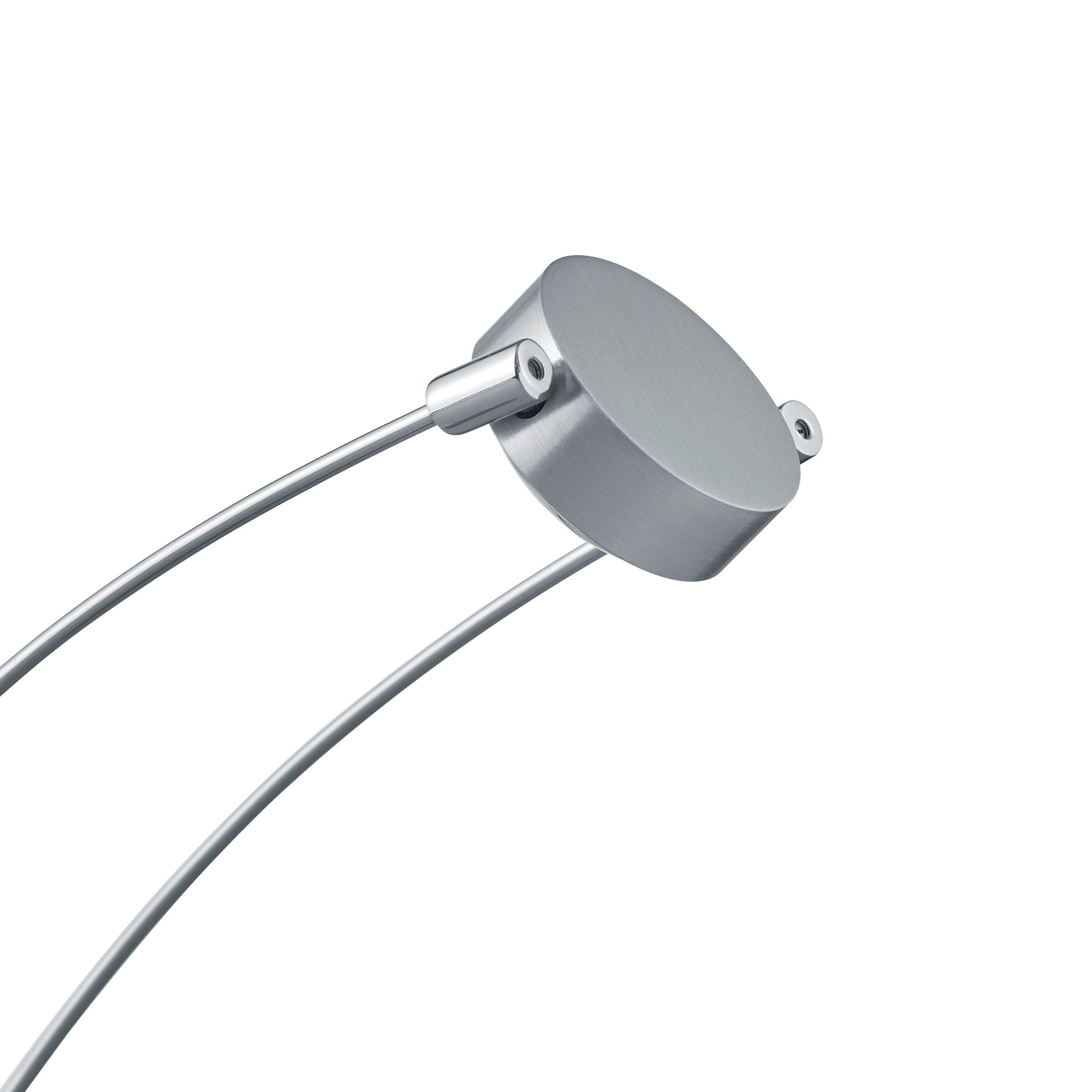 Deutsche LED Stehleuchte Silber Metall 145cm Verstellbar Fußschalter