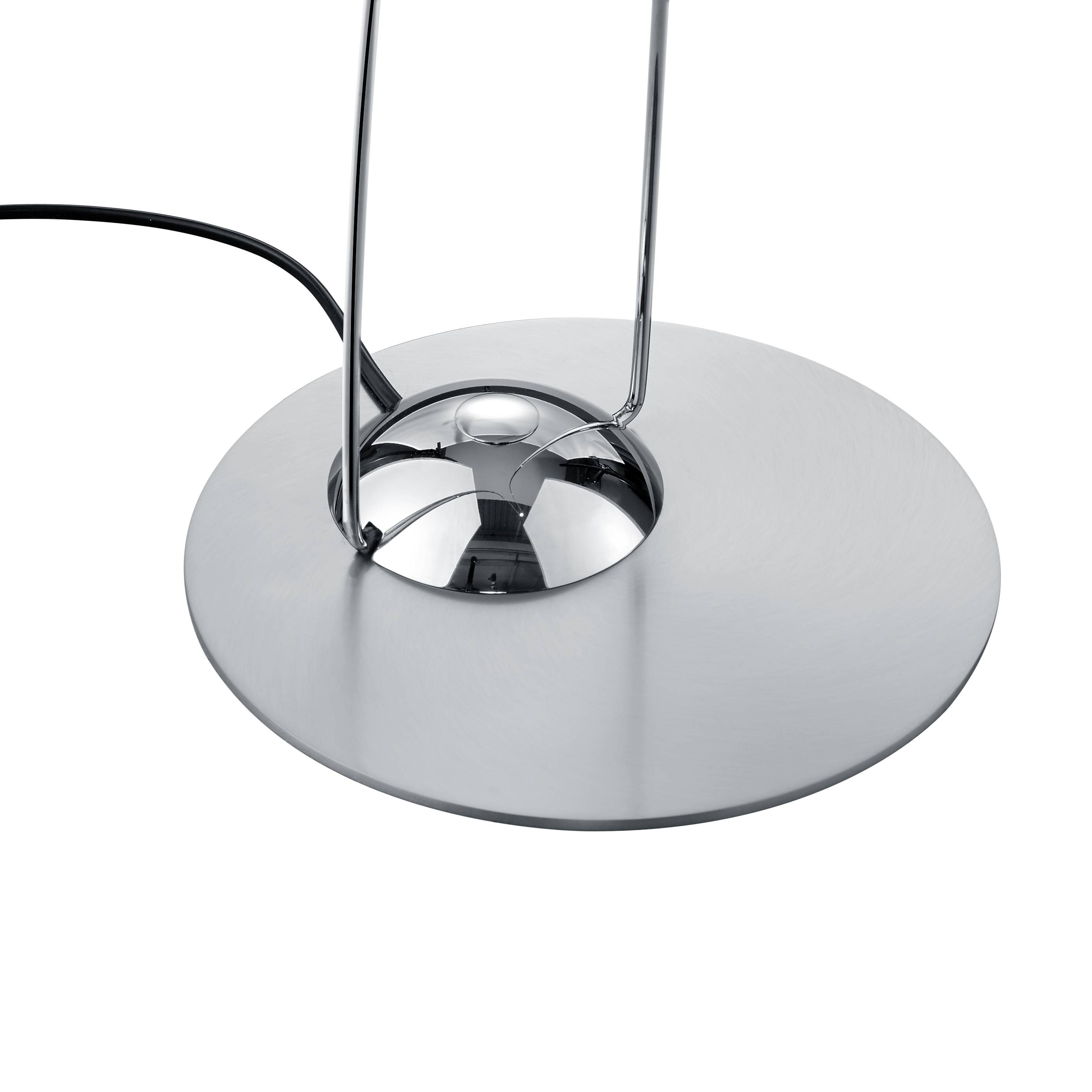 Deutsche LED Stehleuchte Silber Metall 145cm Verstellbar Fußschalter