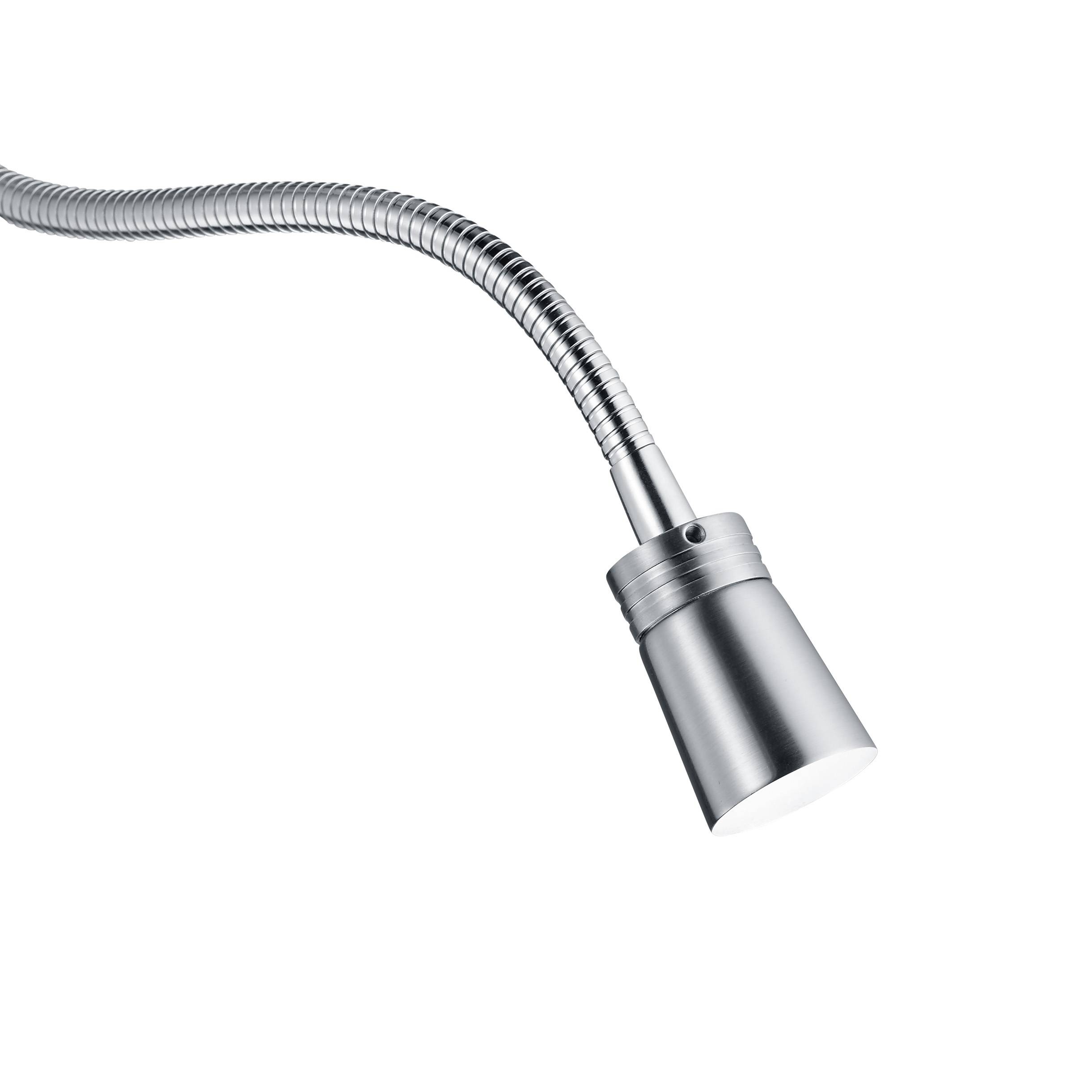 Deutsche LED Stehleuchte Silber Dimmbar Flex. Lesearm 2900lm Deckenfluter Ø 43cm