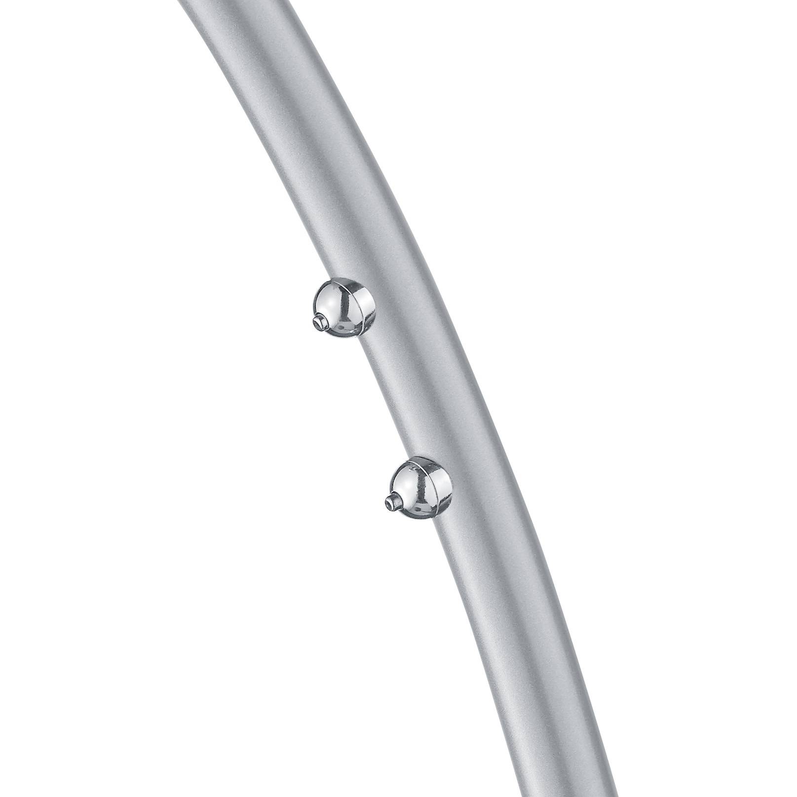 Deutsche LED Stehleuchte Silber Dimmbar Flex. Lesearm 2900lm Deckenfluter Ø 43cm