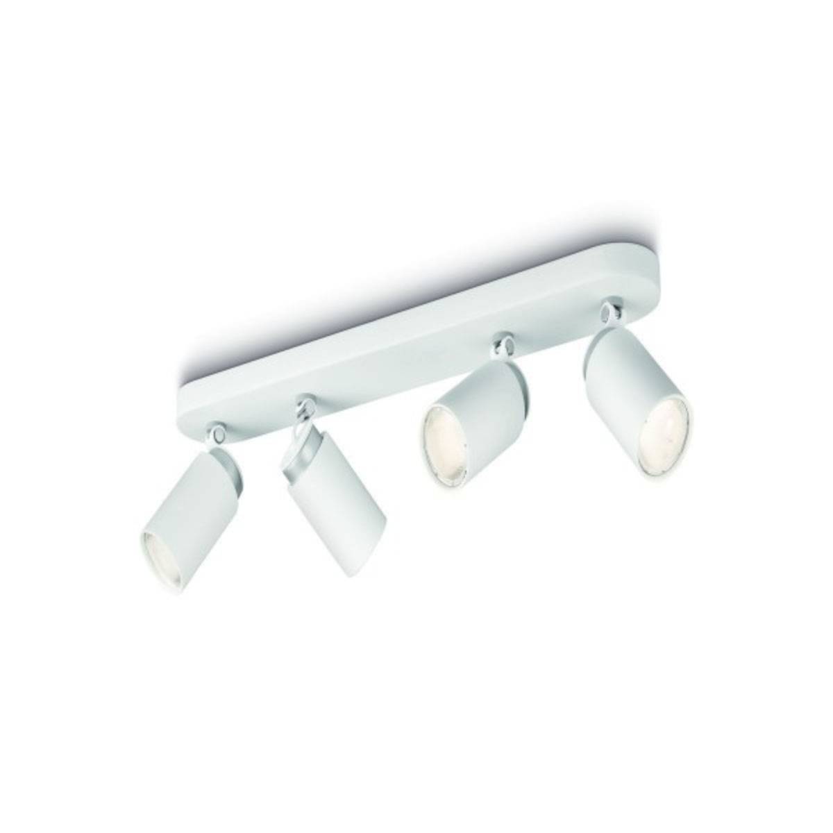 Deckenbalken Spotleiste verstellbar Deckenstrahler 4x GU10 10W weiss Leuchte
