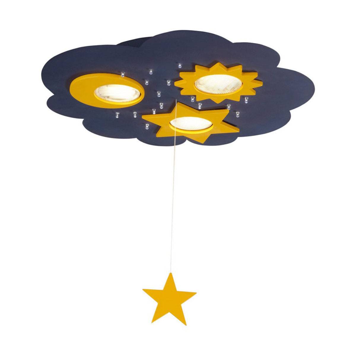 Kinderzimmerleuchte Strea LED & Energiespar Deckenleuchte Sternenhimmel GX53