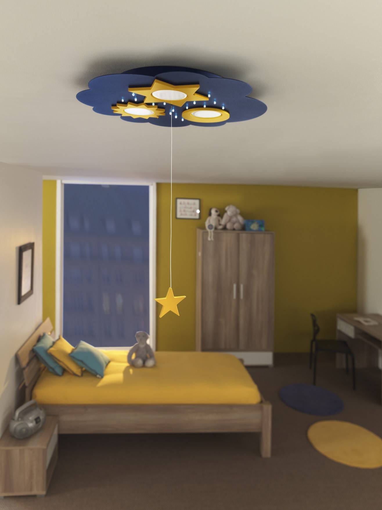 Kinderzimmerleuchte Strea LED & Energiespar Deckenleuchte Sternenhimmel GX53