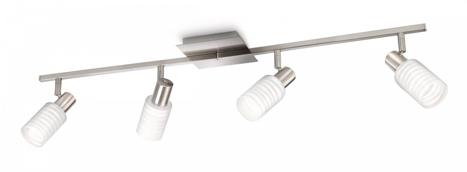 Philips Spotleiste 4 Flammig Deckenleuchte Energiespar Silber 80cm