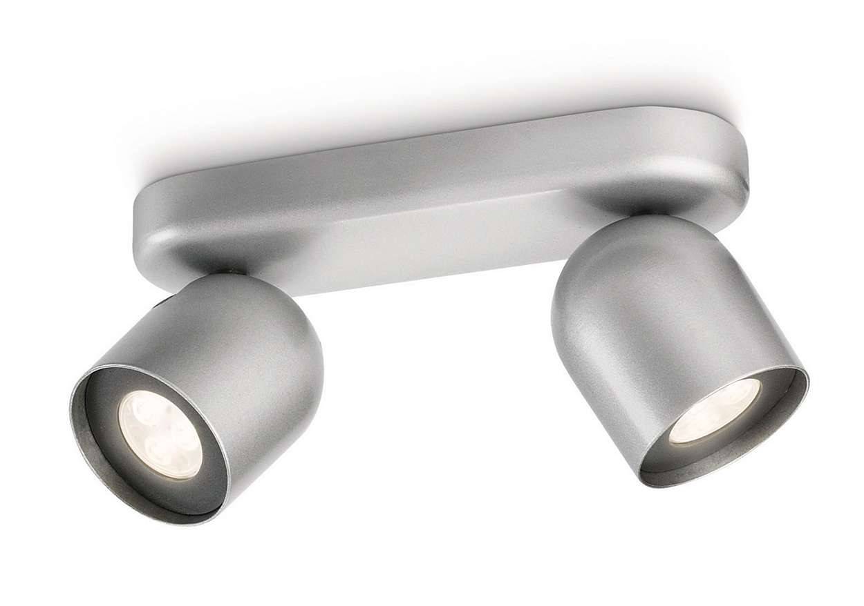 Philips Ledino Deckenspot 2x 6W LED Warmweiß Spot 580lm Strahler Aluminium