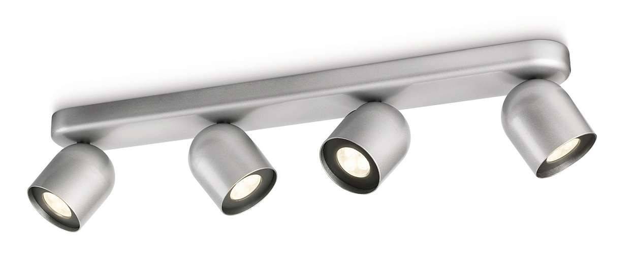 Philips Ledino LED Zesta Spotleiste Deckenleuchte Alu 24W 1170lm schwenkbar