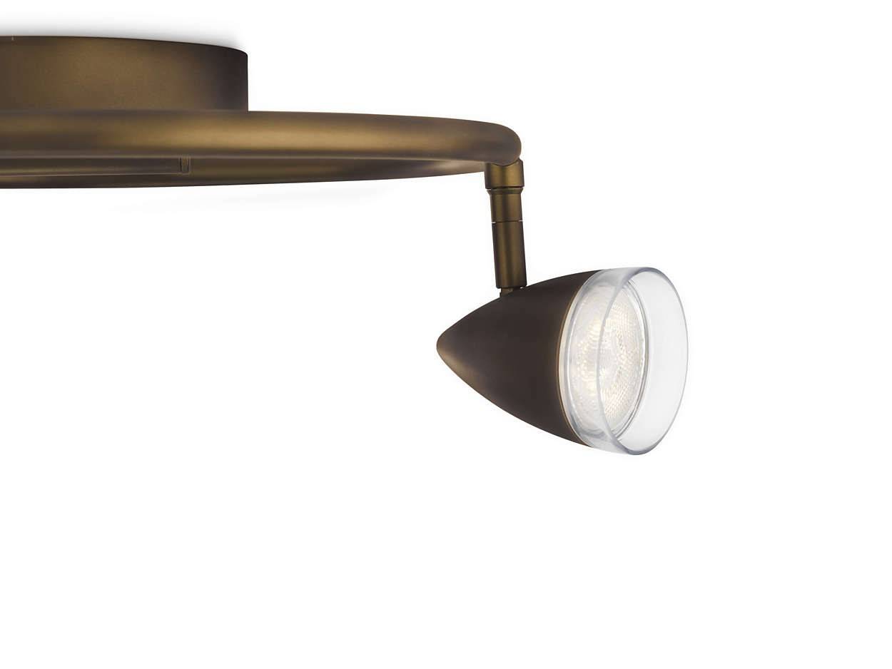 Philips myLiving Maple Spot Deckenleuchte LED Leuchte Spotrondell 53219-06-16