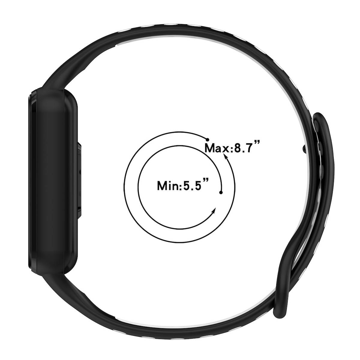 Für Amazfit Band 7 Zweifarbiges Silikon Sport Armband Schwarz / Grün Ersatz Armband Smart Uhr