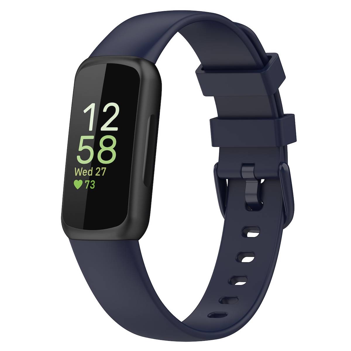 Für Fitbit Inspire 3 Einfarbiges Silikon Uhrenarmband in der Größe S Dunkelblau Ersatz Armband Smart Uhr