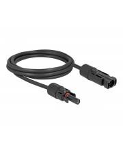 Delock Solarkabel - DL4 (M) zu DL4 (W) - 1500 V - 2 m - Schnappverschluss - Schw