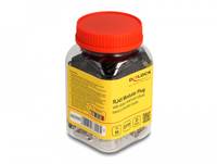 Delock - Netzwerkanschluss - RJ-45 (M) - S/FTP - CAT 6a - Snap-on (Packung mit 25)