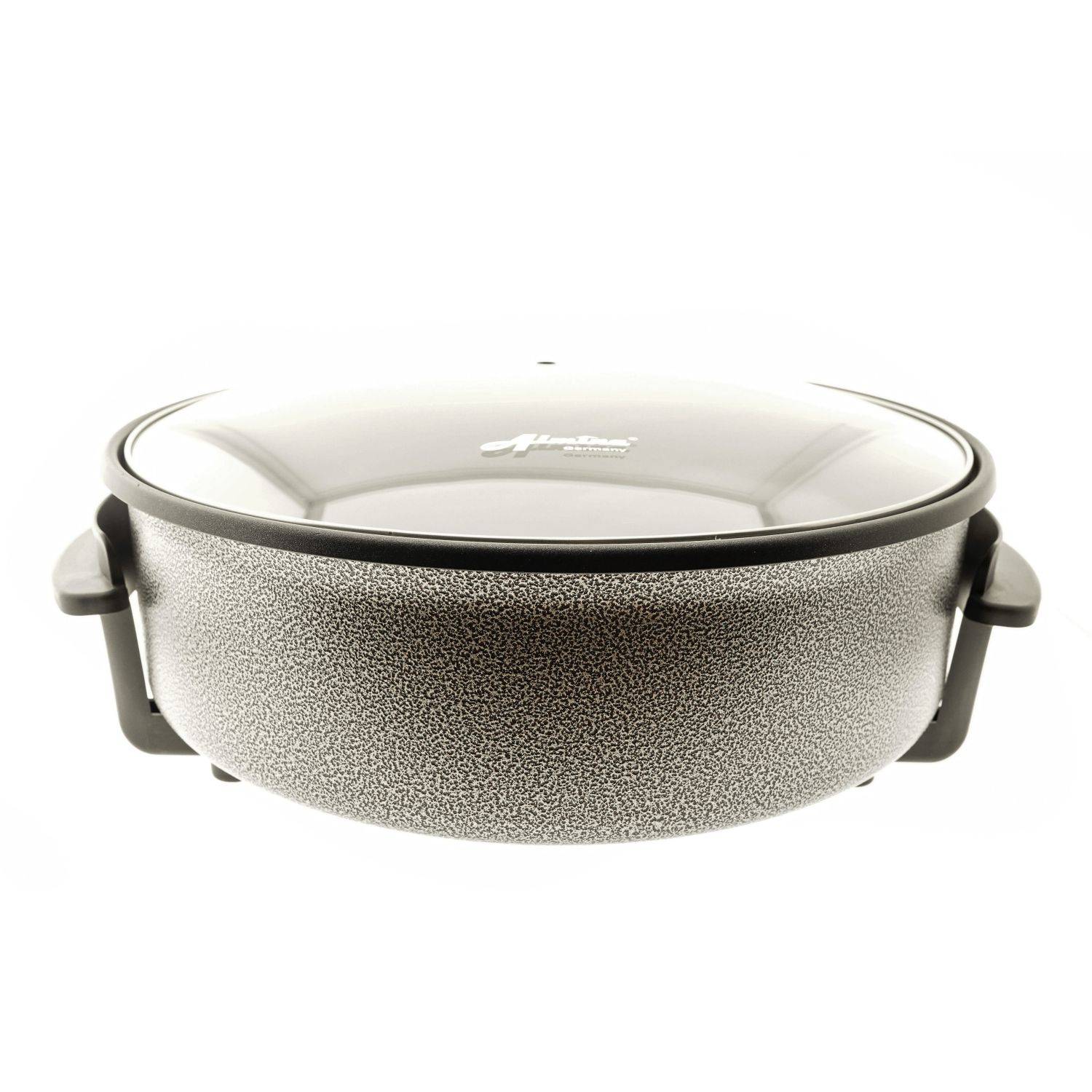 Almina Elektrische Multifunktionspfanne Bratpfanne Pizzapfanne Antihaftbeschichtet 32x9 cm