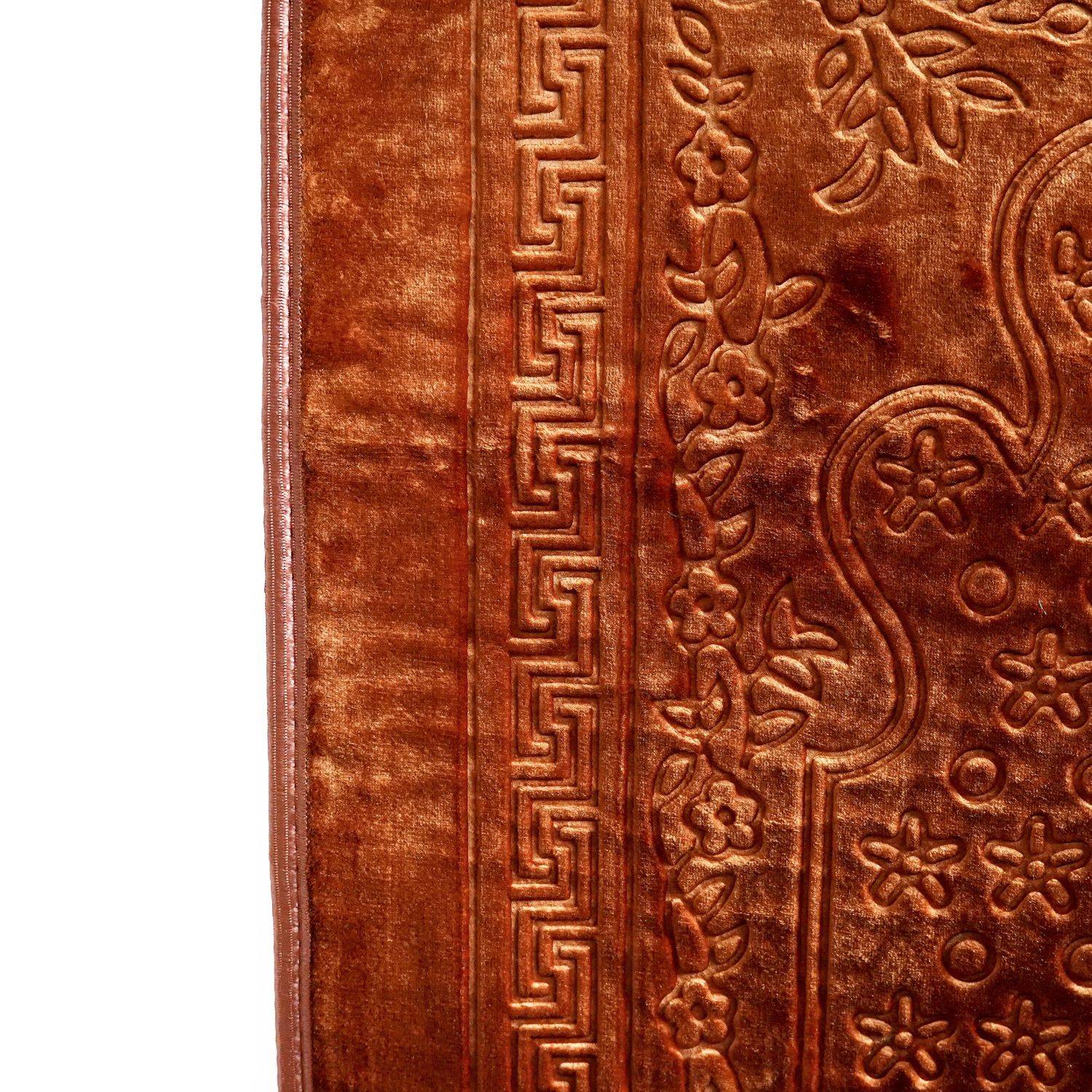 Muslimische Gebetsteppich, Islamische türkische Gebetsteppiche, Gebetsteppich Muslimische Seccade Braun