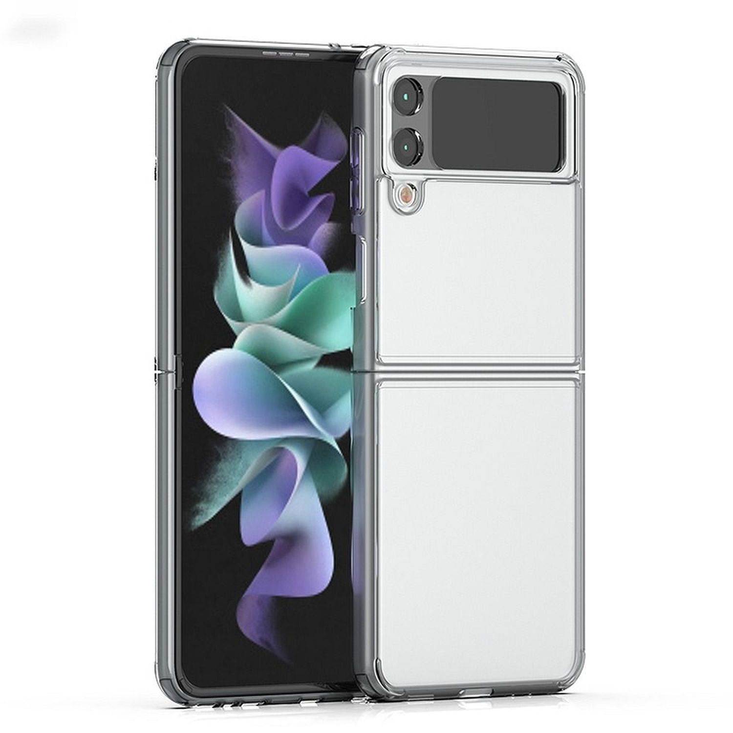 Panzerhülle Bumper Roar Armor kompatibel mit Samsung Galaxy Z Flip 3 5G Silikon Hülle Zubehör Tasche Transparent