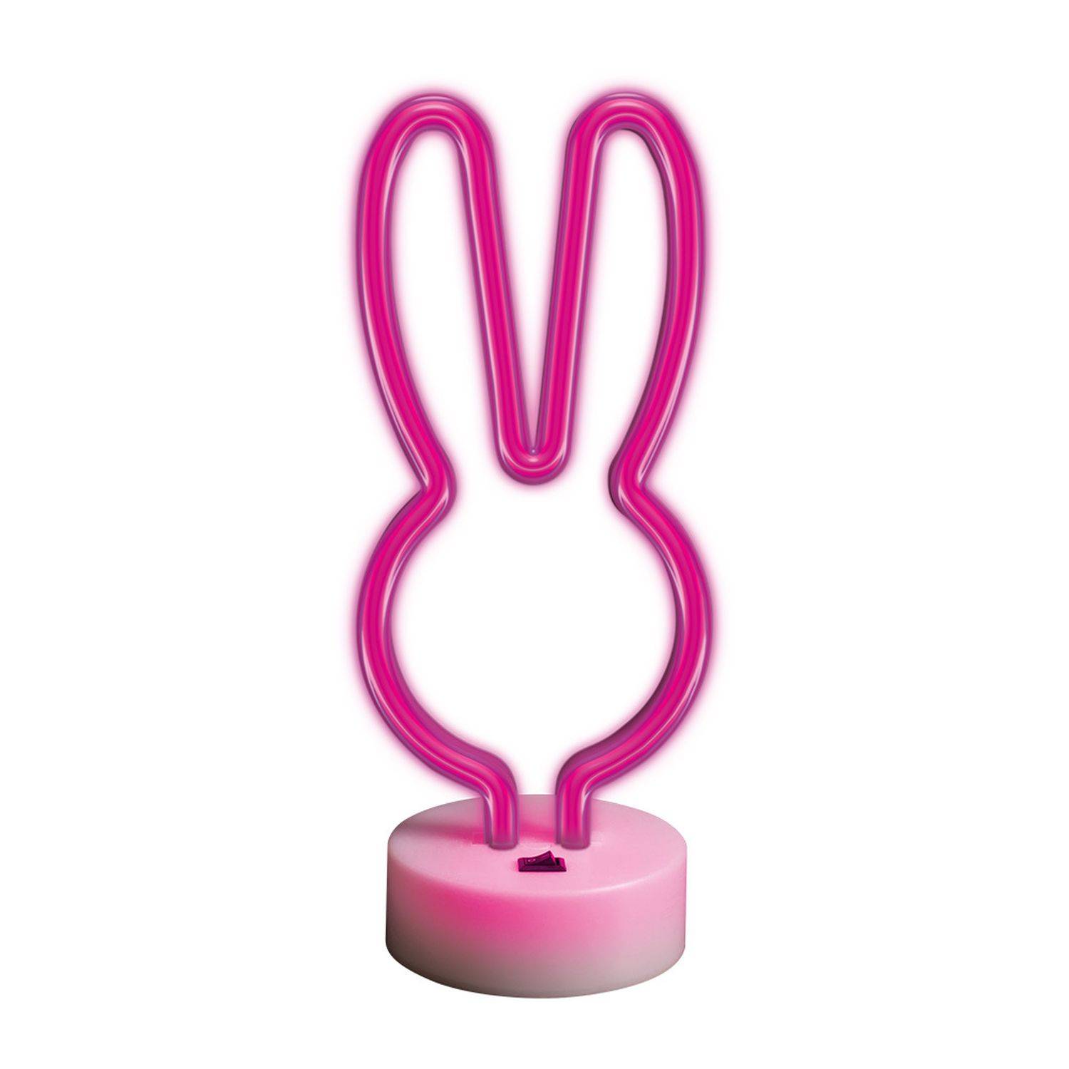 Neon LED Zeichen Licht Batterie / USB LED Licht Home Leuchtschild Nachtlicht Hase-Pink