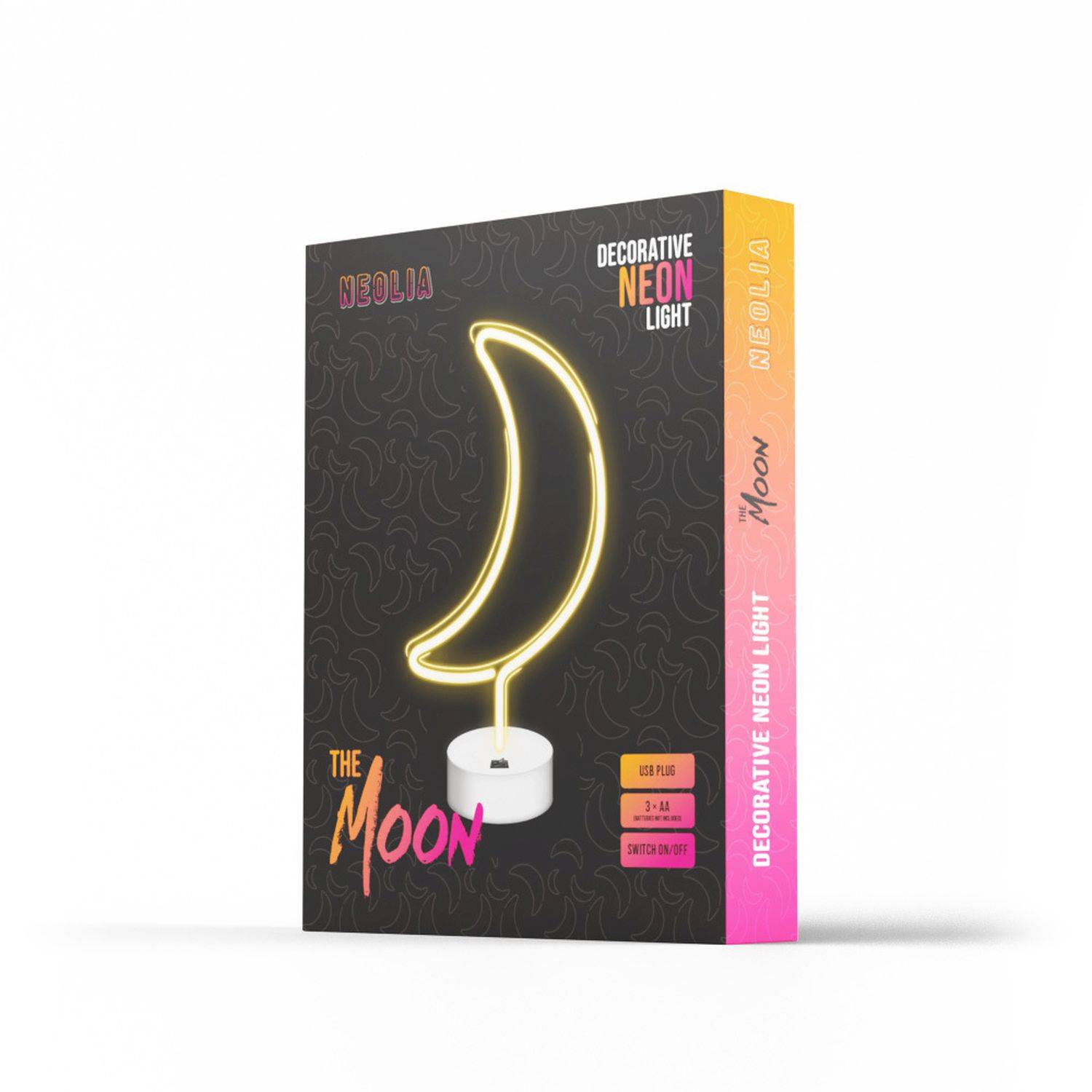 Neon LED Zeichen Licht Batterie / USB LED Licht Home Leuchtschild Nachtlicht Mond-Weiß