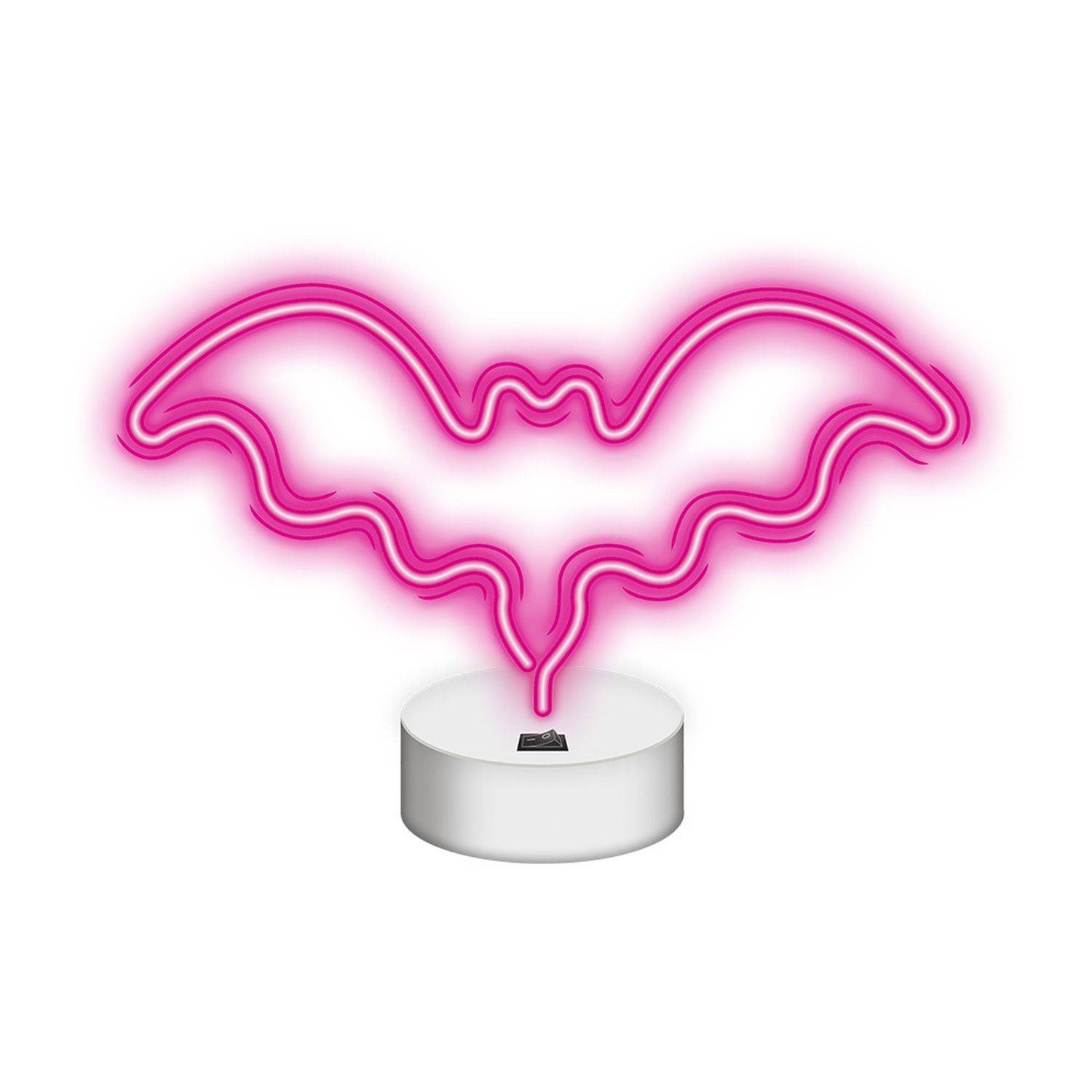 Neon LED Zeichen Licht Batterie / USB LED Licht Home Leuchtschild Nachtlicht Fledermaus-Pink
