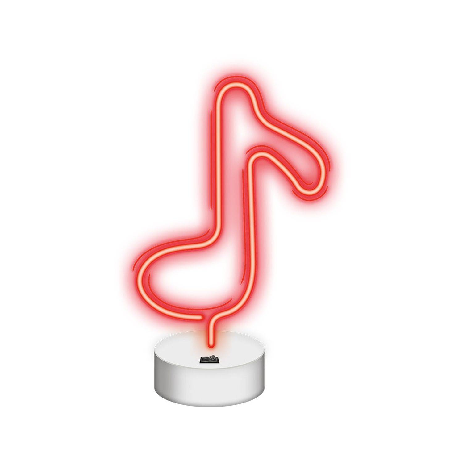 Neon LED Zeichen Licht Batterie / USB LED Licht Home Leuchtschild Nachtlicht Musiknote-Rot