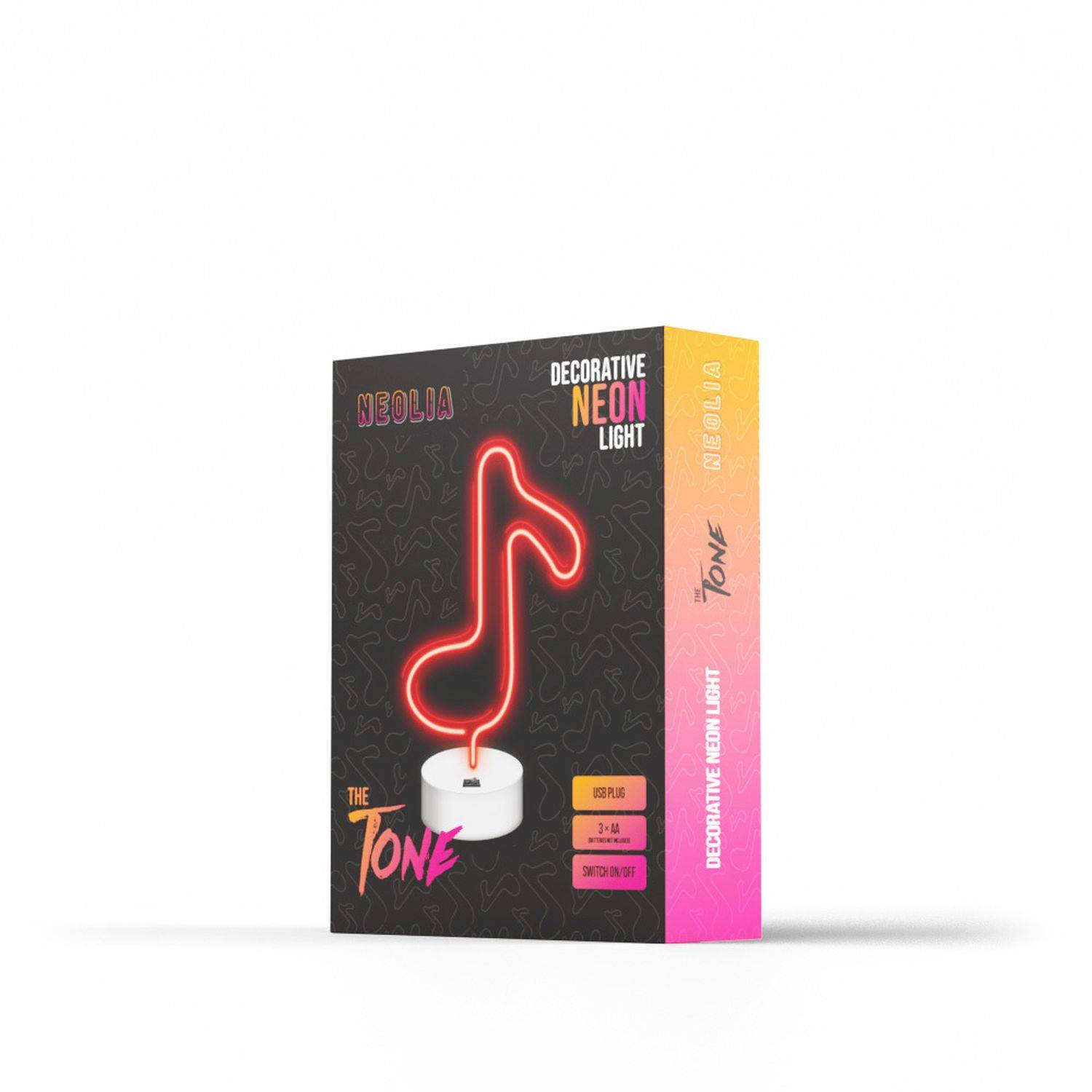 Neon LED Zeichen Licht Batterie / USB LED Licht Home Leuchtschild Nachtlicht Musiknote-Rot