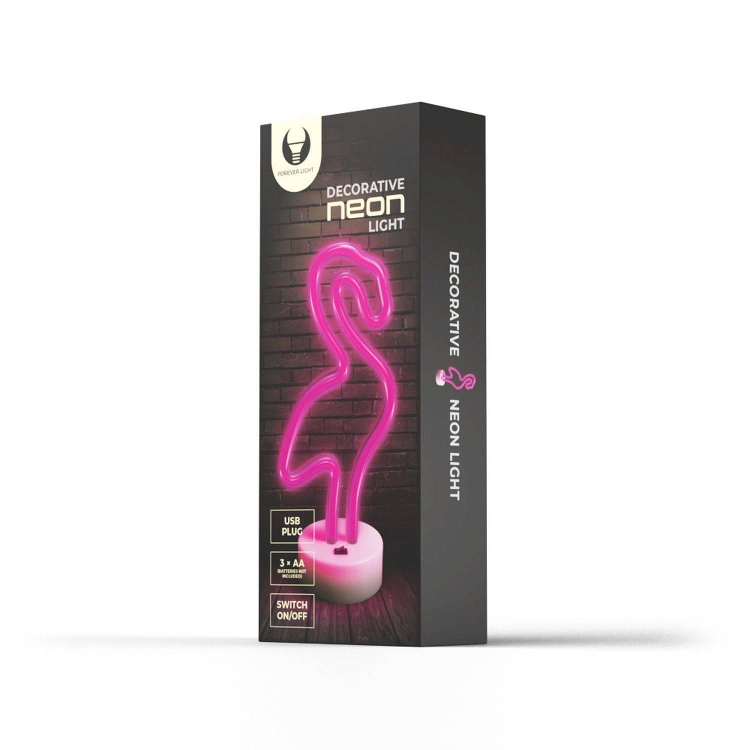 Neon LED Zeichen Licht Batterie / USB LED Licht Home Leuchtschild Nachtlicht Flamingo-Pink