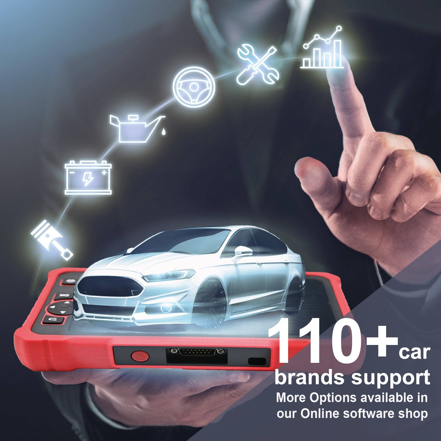 LAUNCH CRP359 KFZ OBD2 Diagnosegerät alle Steuergerät ECU Codierung Aktive Test + 31 Service Funktionen