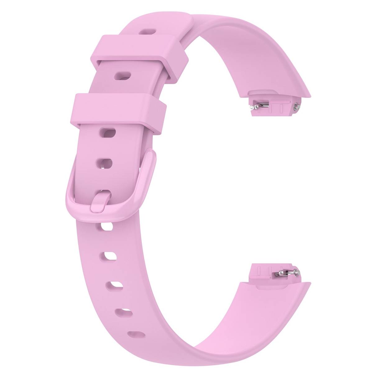 Für Fitbit Inspire 3 Einfarbiges Silikon Uhrenarmband in der Größe L Lila Ersatz Armband Smart Uhr