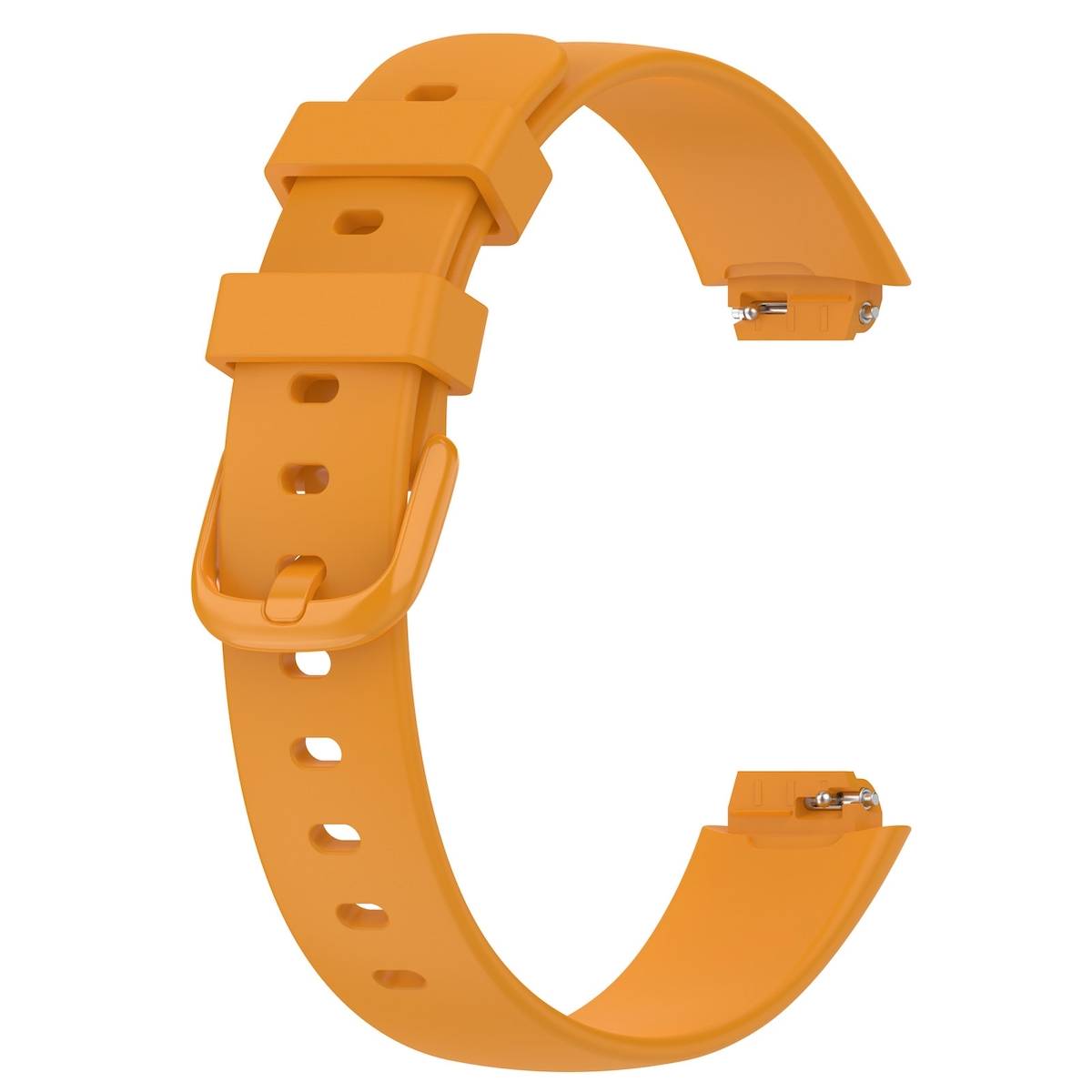Für Fitbit Inspire 3 Einfarbiges Silikon Uhrenarmband in der Größe L Gelb Ersatz Armband Smart Uhr