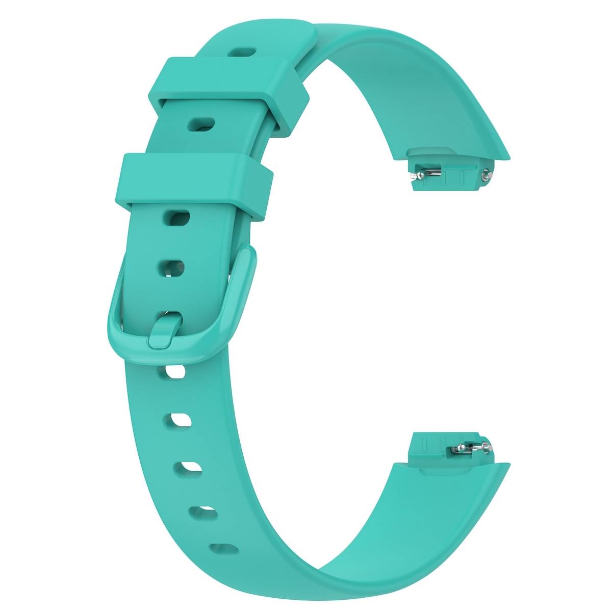 Für Fitbit Inspire 3 Einfarbiges Silikon Uhrenarmband in der Größe L Türkis Ersatz Armband Smart Uhr