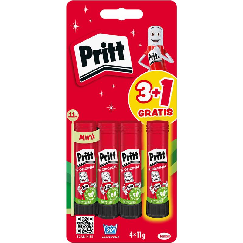 Pritt Klebestift BTS 2025, 4 x 11 g, Blister