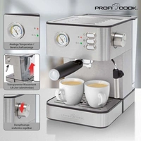 PROFI COOK Espressomaschine PC-ES 1209 inox PROFI COOK Espressomaschine PC-ES 1209 inox