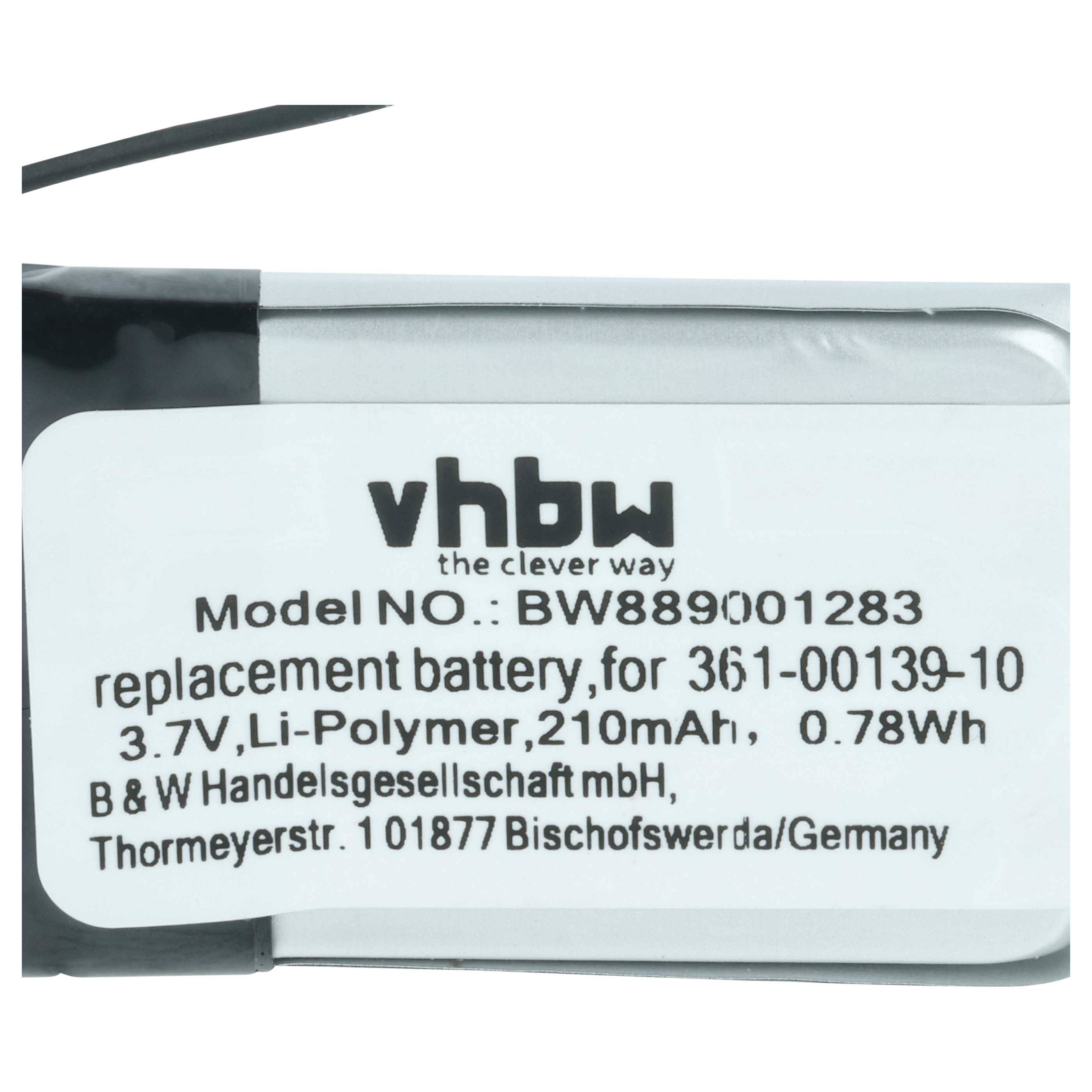 vhbw Akku kompatibel mit Garmin Venu 2 Smartwatch Uhr Fitnessarmband (210mAh, 3,85V, Li-Polymer)