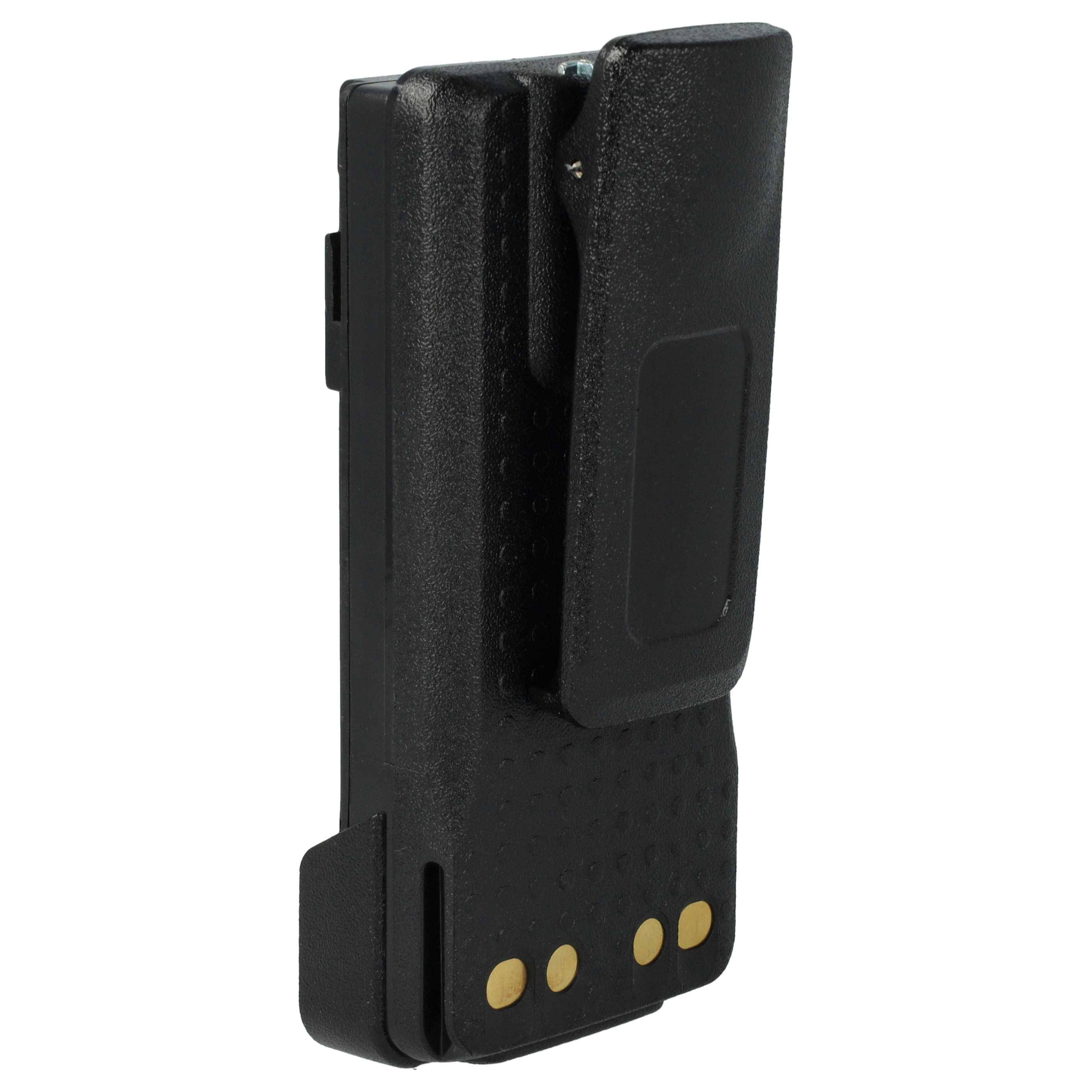 vhbw Akku Ersatz für Motorola PMNN4490B, PMNN4490A, PMNN4491 für Funkgerät, Walkie Talkie (3000 mAh, 7,4 V, Li-Ion) + Gürtelclip