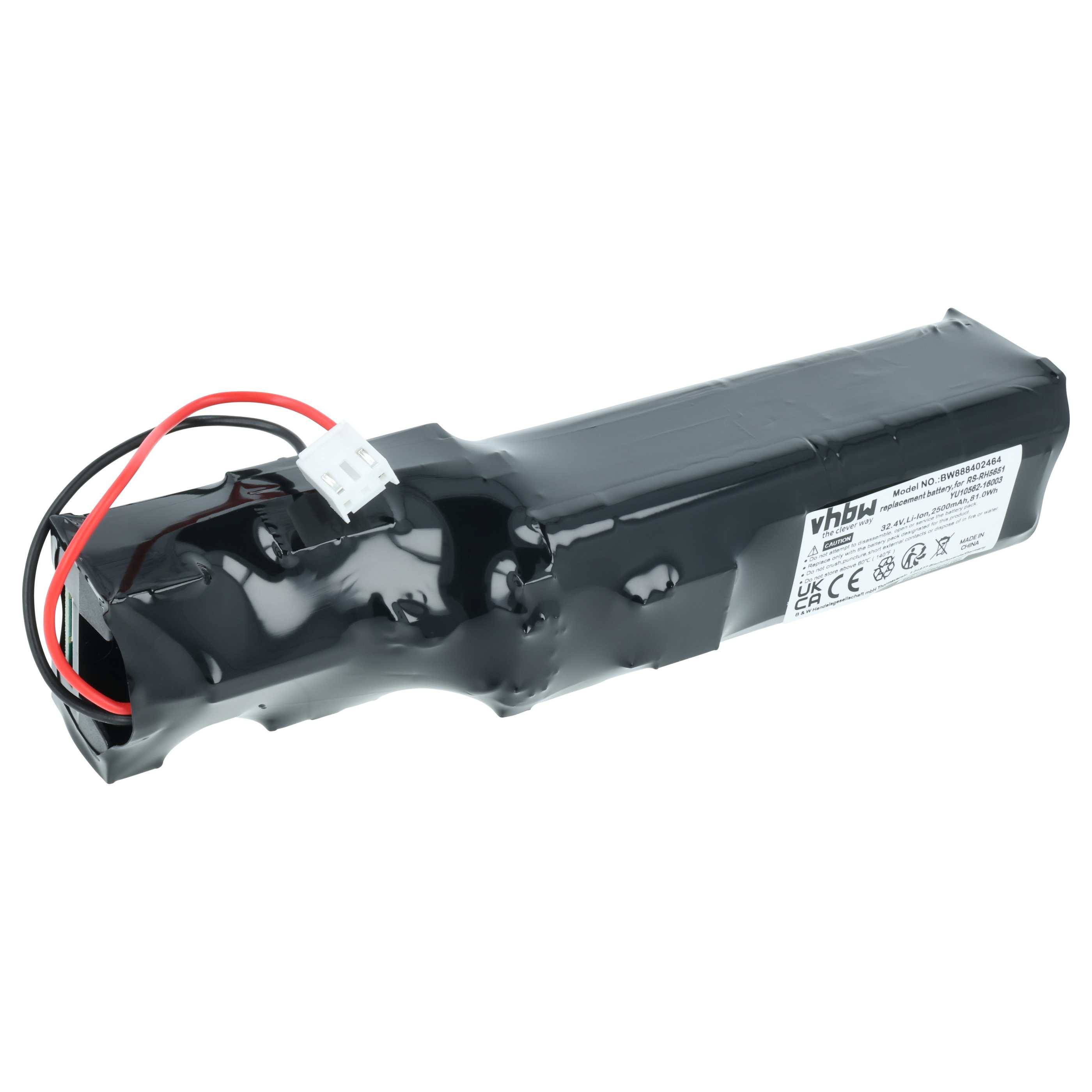vhbw Akku kompatibel mit Rowenta Air Force Extreme RH8895W0/2D2, Air Force Extreme RH8895W0/9A0 Staubsauger (2500 mAh, 32,4 V, Li-Ion)
