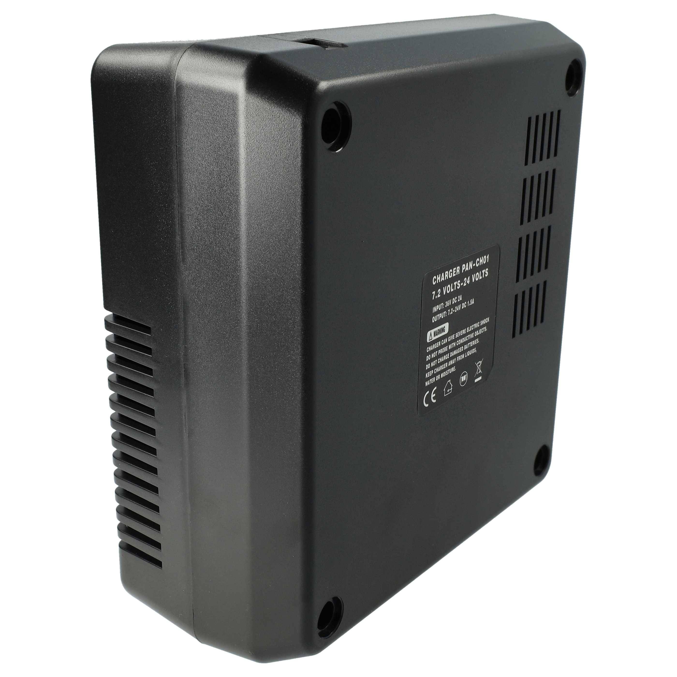 vhbw Ladegerät kompatibel mit Panasonic EY9210, EY9210B, EY9219, EY9221, EY9223, EY9225, EY9227, EY9229 Werkzeug Ni-Cd, NiMH, Li-Ion-Akkus