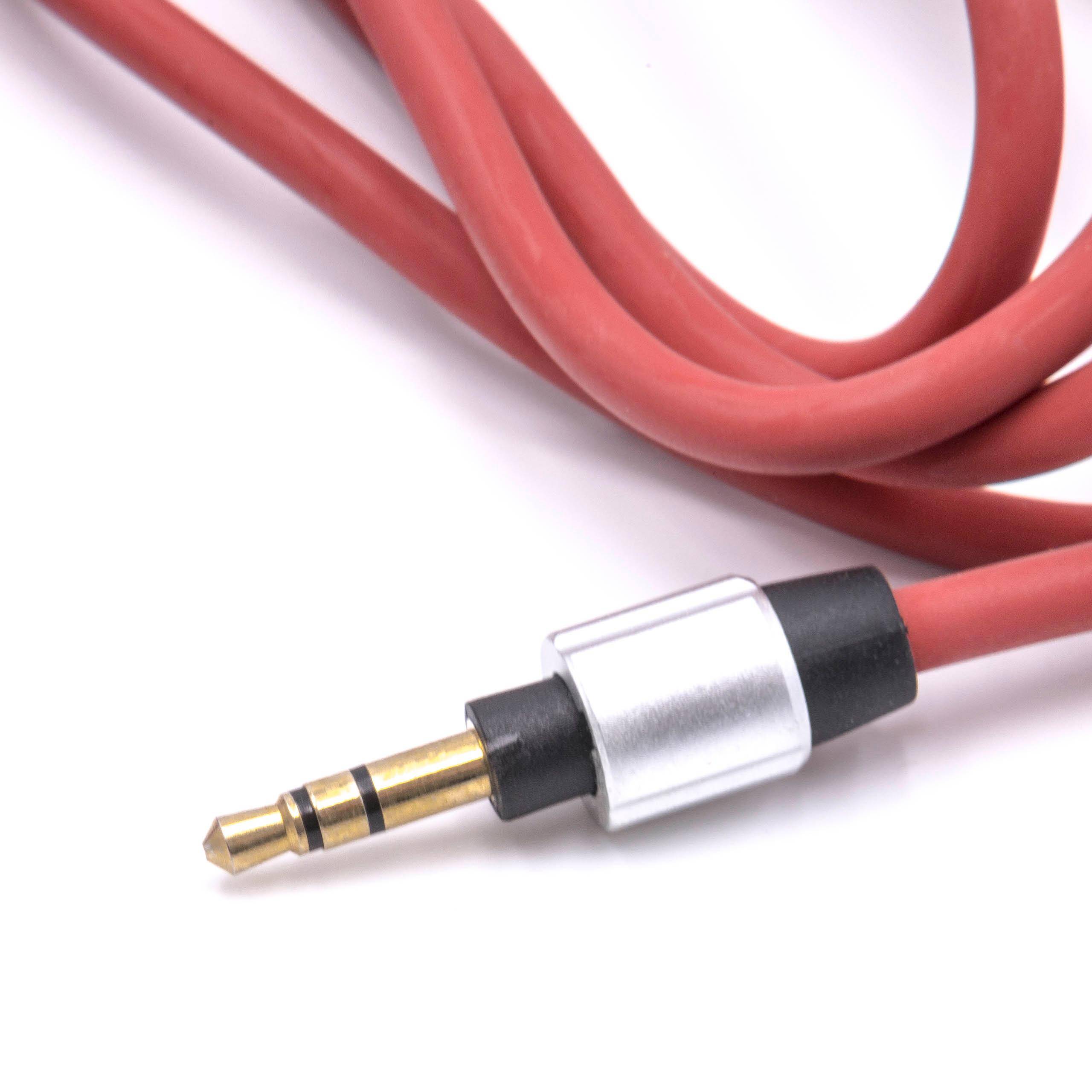 vhbw Audio AUX Kabel kompatibel mit Monster Beats by Dr. Dre Studio 2 Wireless Kopfhörer - Audiokabel 3,5 mm Klinkenstecker auf 6,3 mm, 150 cm Rot