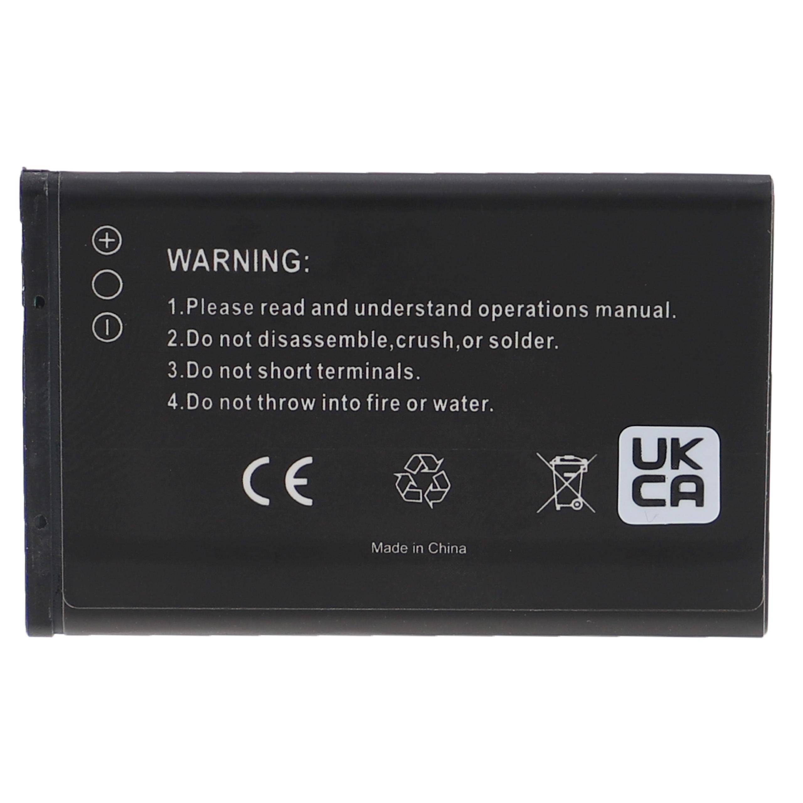 vhbw Akku kompatibel mit TipTel Ergophone 6220, 6122, 6224, 6021, 6222, 6120 Handy Smartphone Telefon (600 mAh, 3,7 V, Li-Ion)