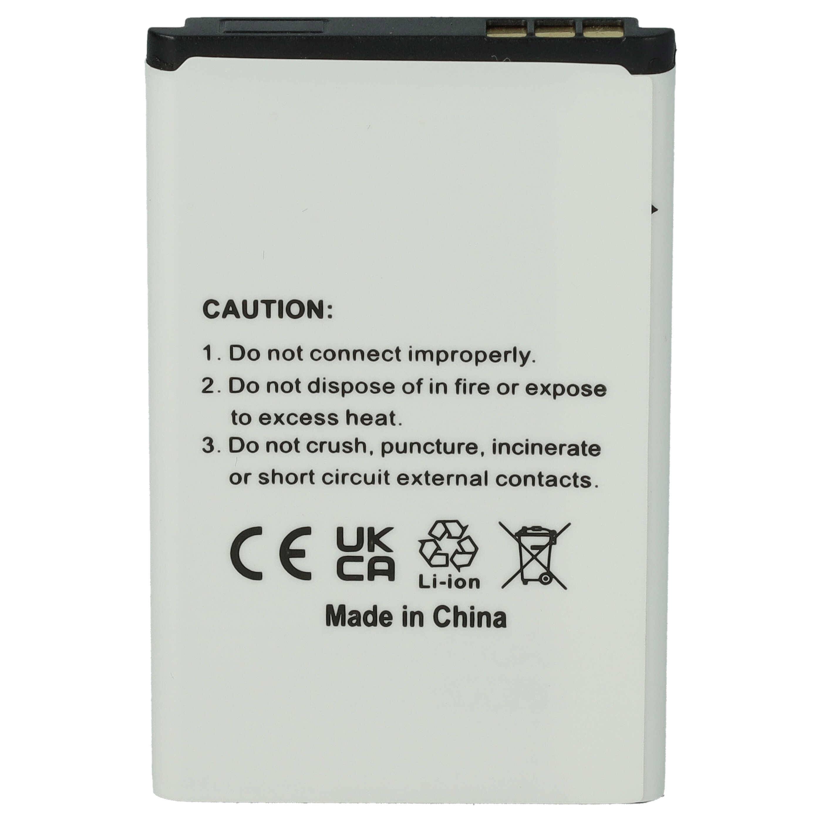 vhbw Akku kompatibel mit Master MF01, MF015, MF016 DUAL SIM, MF021S, MF024 Handy Smartphone Telefon (900mAh, 3,7V, Li-Ion)