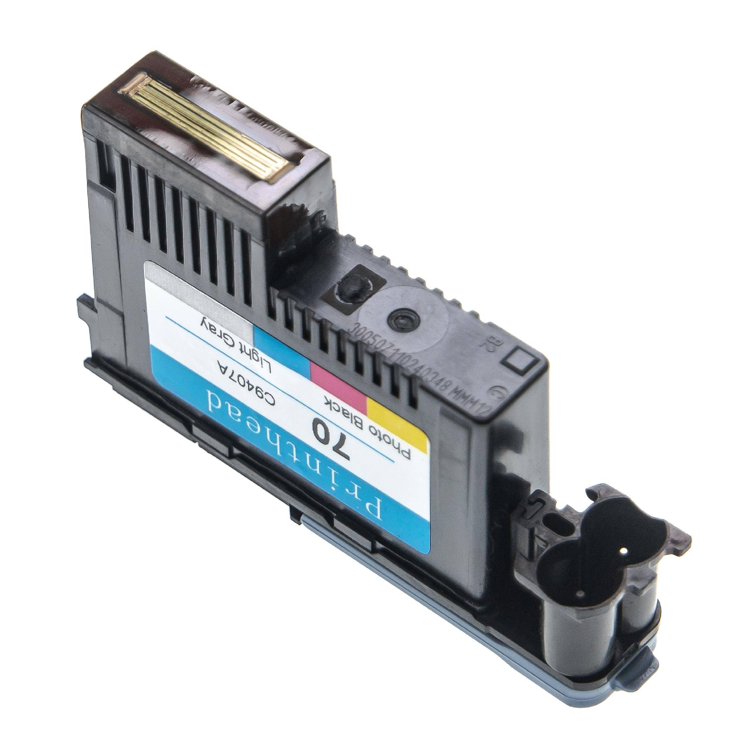 vhbw Druckkopf kompatibel mit HP DesignJet Z3200, Z3100PS, Z3200PS, Z5200PS Drucker - photo black/light gray, 6,2 cm breit, refurbished