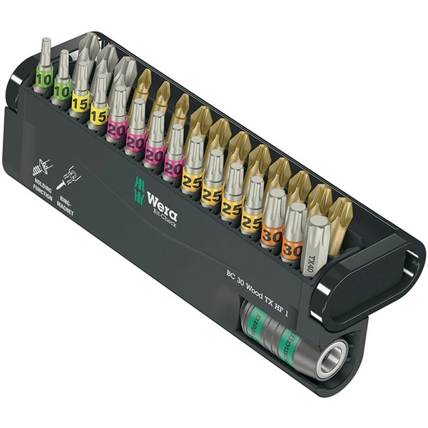 Bitsortiment Bit-Check 30 Wood TX HF 1 30-tlg.PH/PZD/TX-HF WERA Bitsortiment Bit-Check 30 Wood TX HF 1 30-tlg.PH/PZD/TX-HF WERA