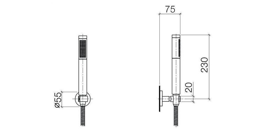 Dornbracht Dornb Schlauchbrausegarnitur Durchfluss max. 15 l/min chrom