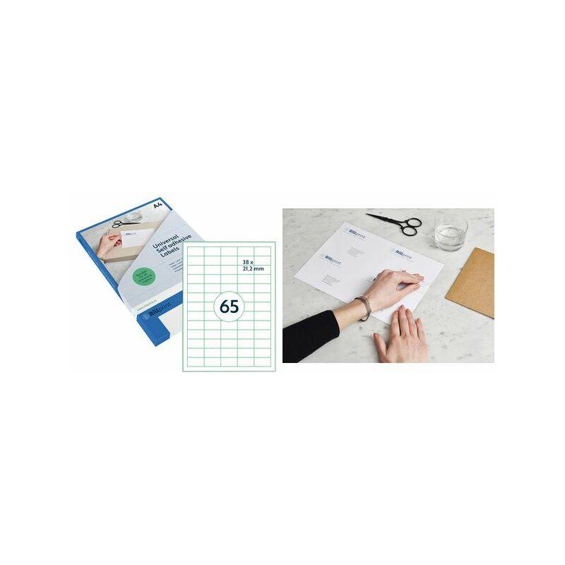 rillprint Universal-Etiketten, 105 x 42,4 mm, weiß