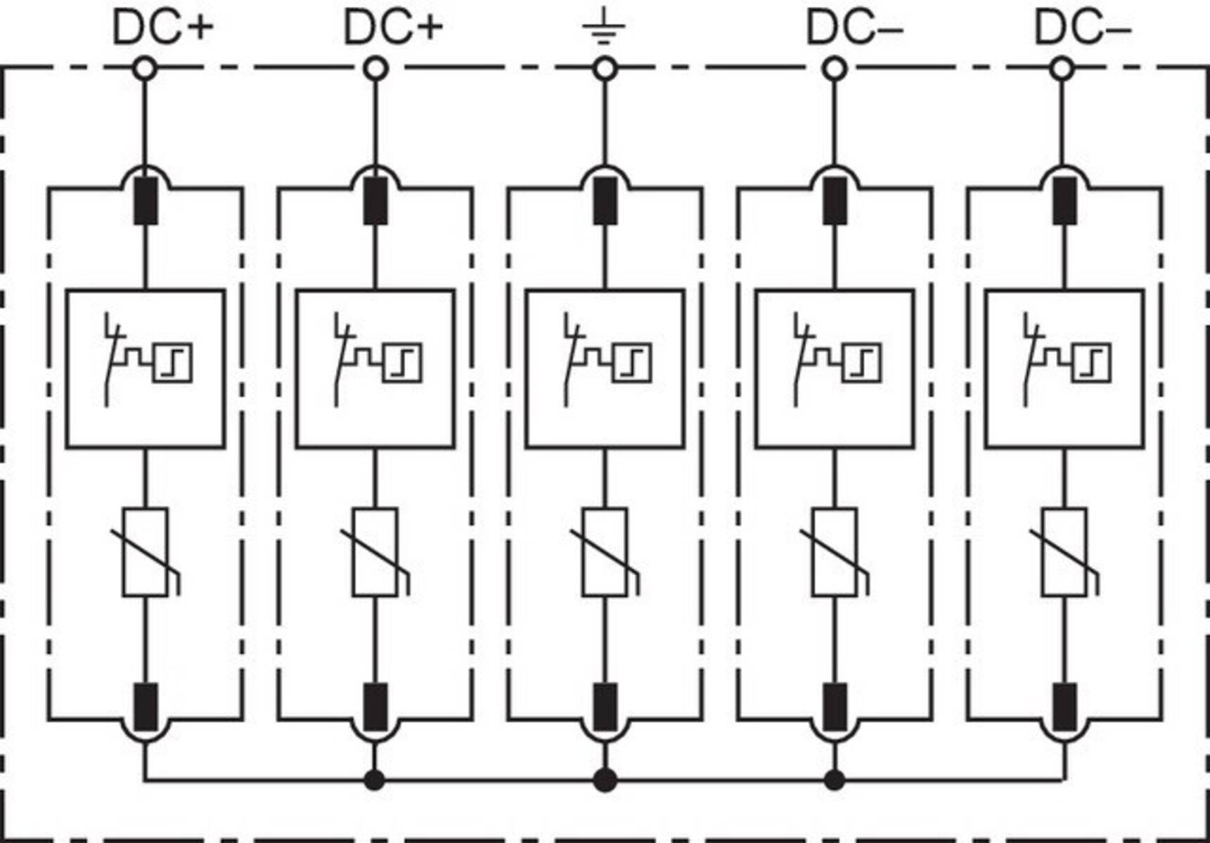 DEHN Generatoranschlusskasten DCU 2 YPV 1100 2M 2S
