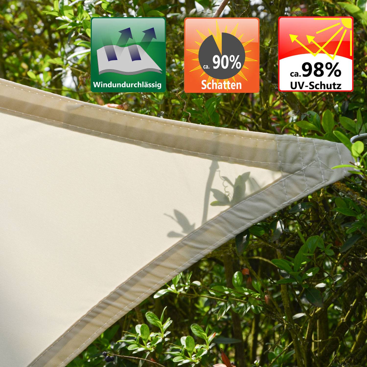 UV Sonnensegel Wasserdicht 7x5 - Rechteckig - Sonnenschutz Segel Garten Terrasse