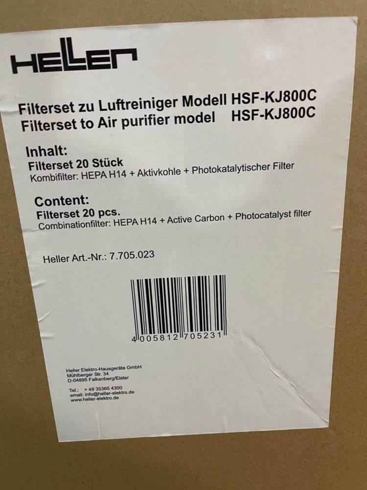 Heller Filterset H14 HEPA 7.705.023