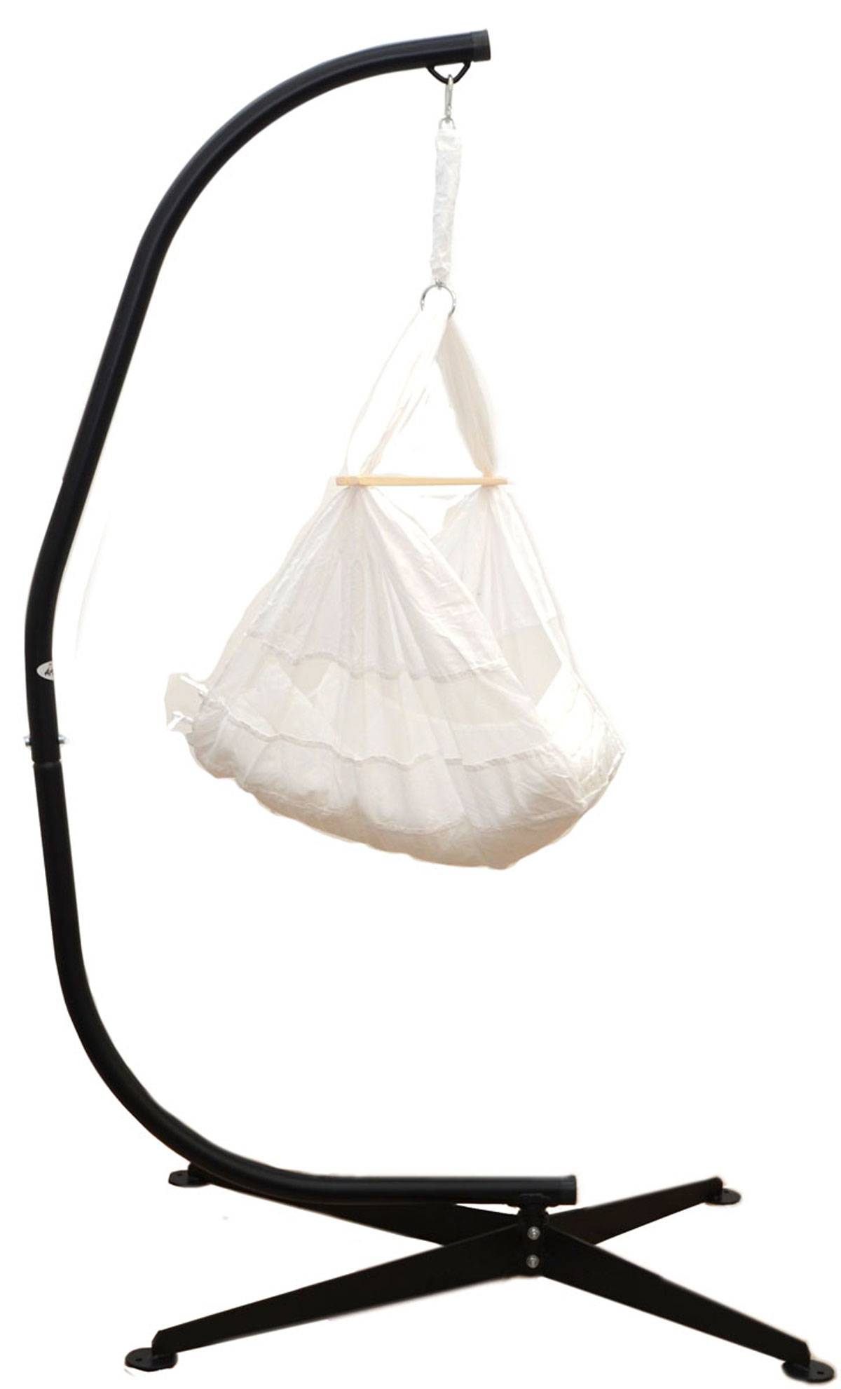 Komplettset Babywiege mit Gestell - Federwiege bis 15kg - Ständer 205cm